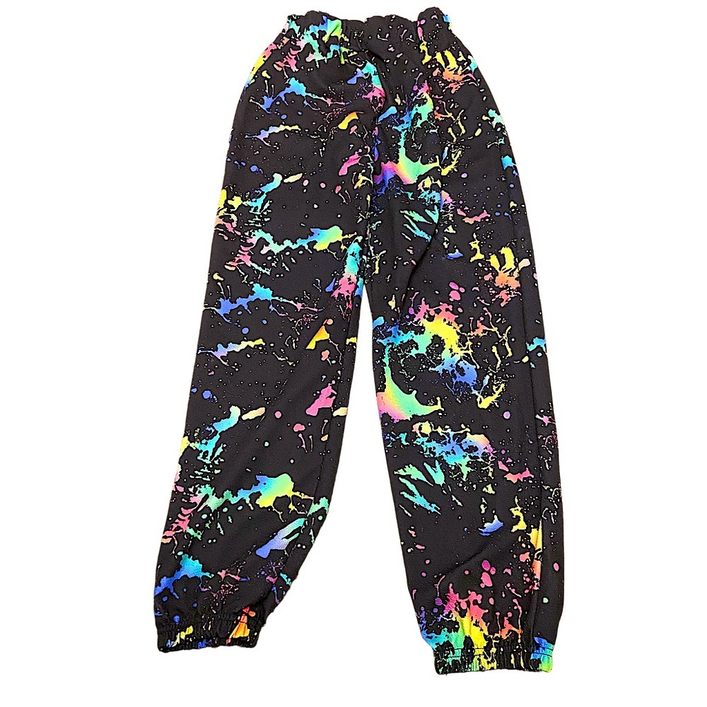 SHEIN EZwear Graffiti Paint Print Sweatpants Size 8. - Picture 2 of 4